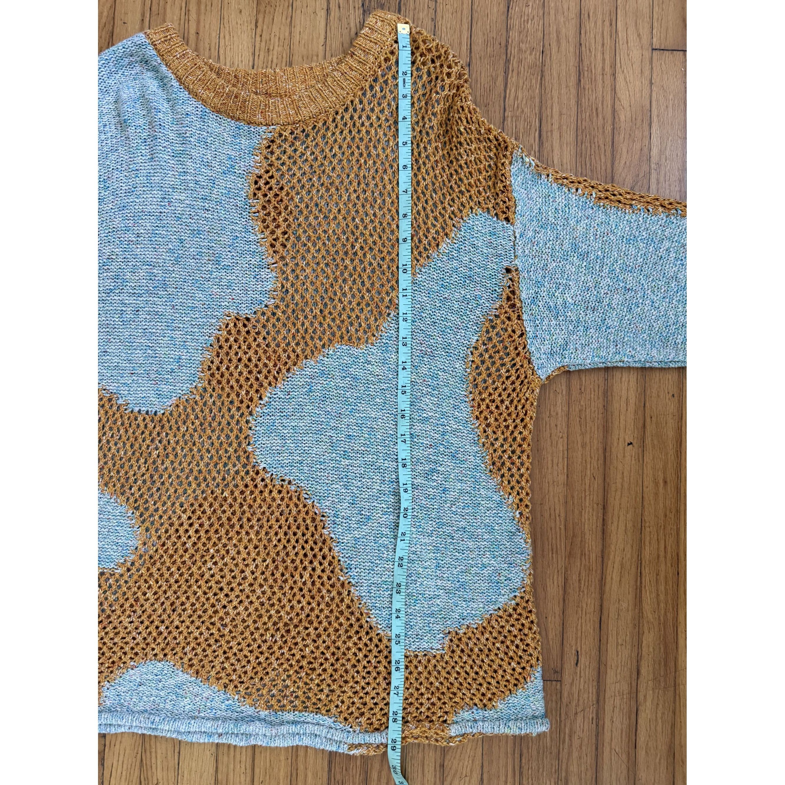 The Elder Statesman The Elder Statesman Patchwork Cotton Net Sweater – Hand-Croc Size US M / EU 48-50 / 2 - 7 Thumbnail