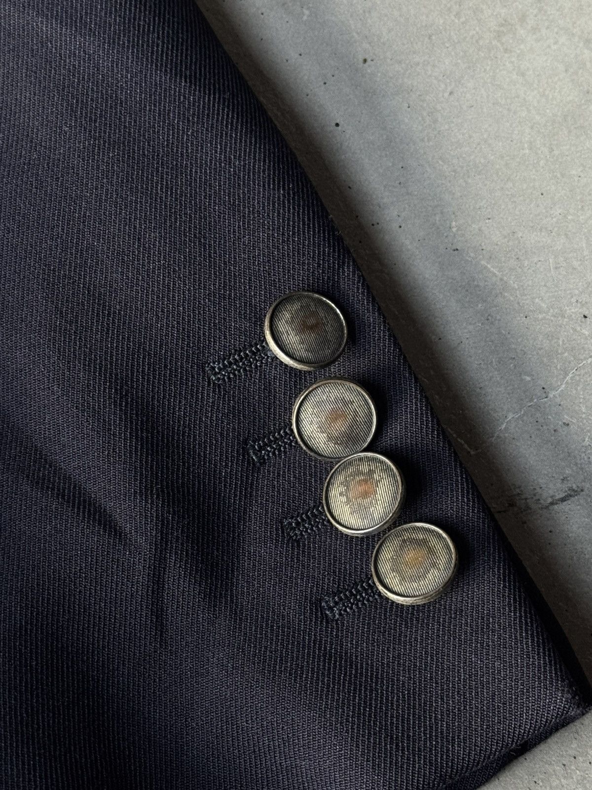 Saint Laurent Paris Saint Laurent Paris - Navy Blue Wool Blazer Size 46S - 9 Thumbnail