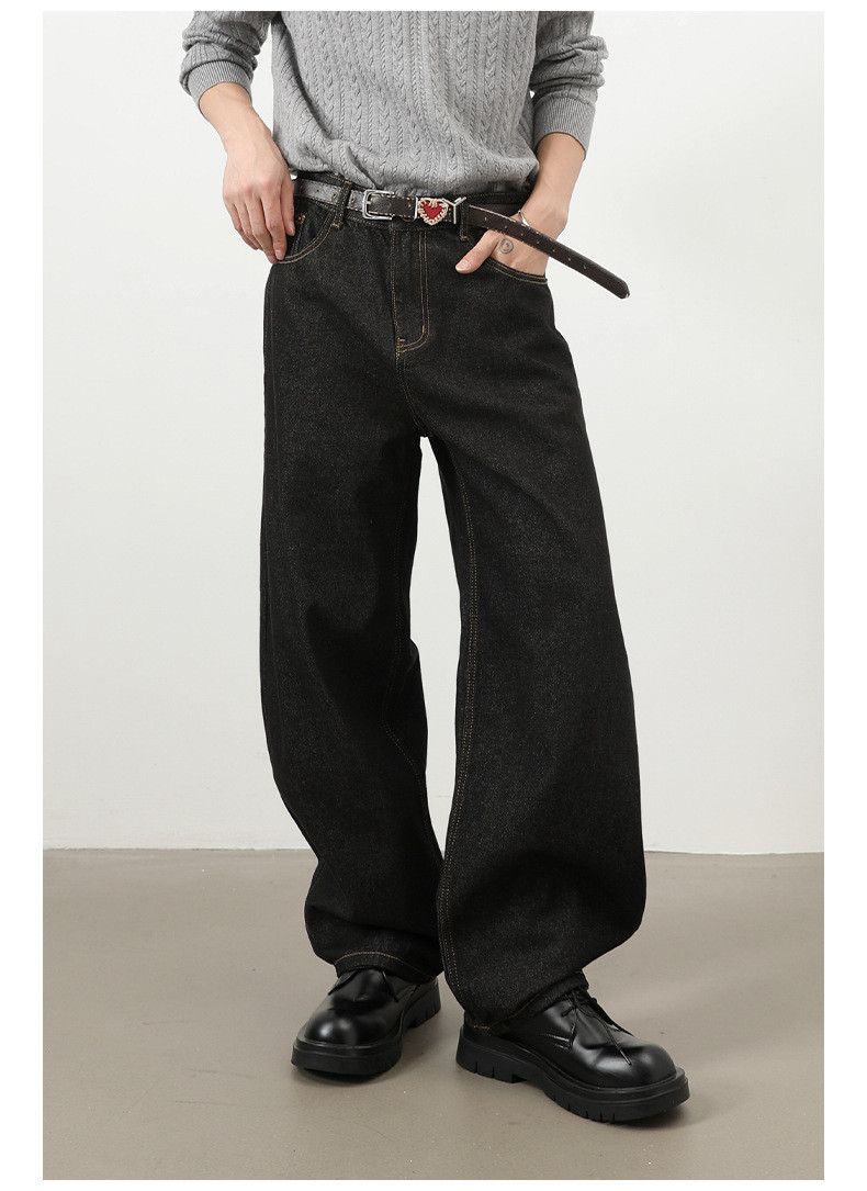 Jean Men's loose distressed casual wide-leg scimitar jeans Size US 32 / EU 48 - 2 Thumbnail