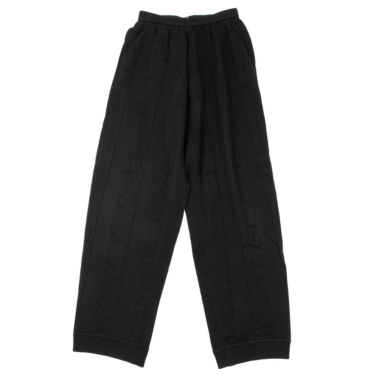 Issey Miyake Stripe Weave Easy Pants in Black, Size M Size US 34 / EU 50 - 1 Thumbnail