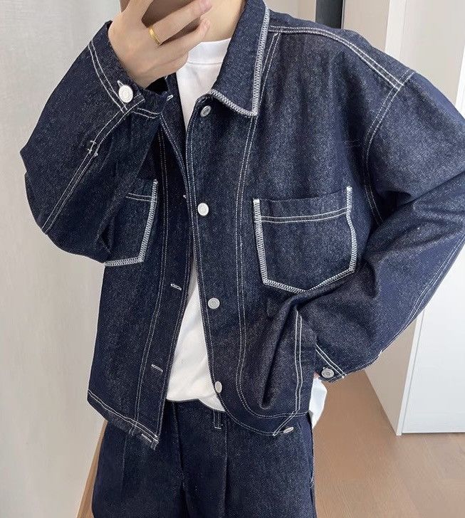 Japanese Brand × Vintage Outdoor retro fashion y2k contrast thread denim jacket Size US M / EU 48-50 / 2 - 2 Thumbnail