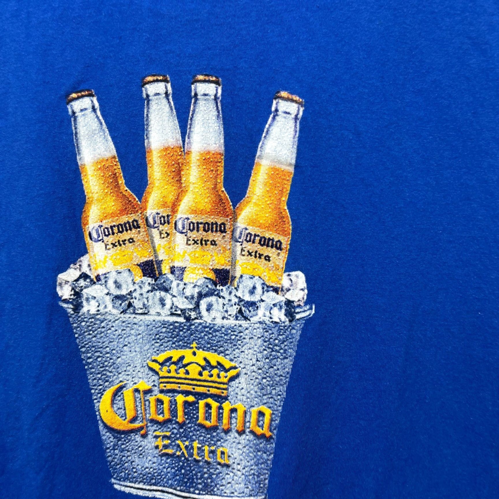 Vintage VINTAGE Corona Shirt Men T-Shirt Sleeveless Large Blue Logo Beer Size US L / EU 52-54 / 3 - 3 Thumbnail