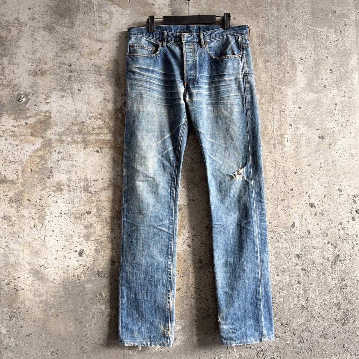 Dior Dior Homme SS03 Light Wash Clawmark Denim By Hedi Slimane Size US 33 - 1 Thumbnail