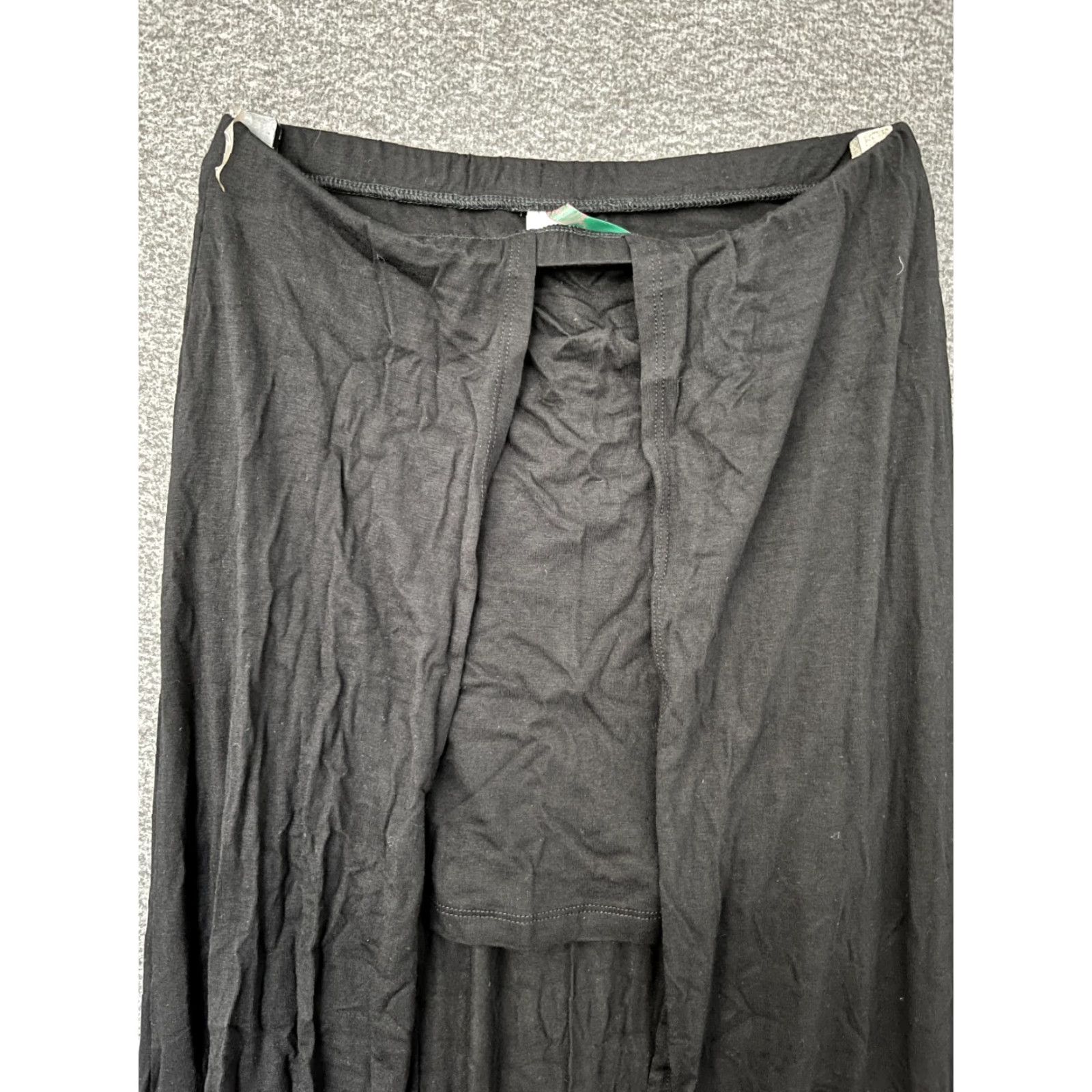 Vintage Codigo Skirt Maxi Wrap Around Black L Womens Size L Bohemian Fashion Durable Rayon Spandex Travel Casual 90s? Size 36" / US 14 / IT 50 - 3 Thumbnail
