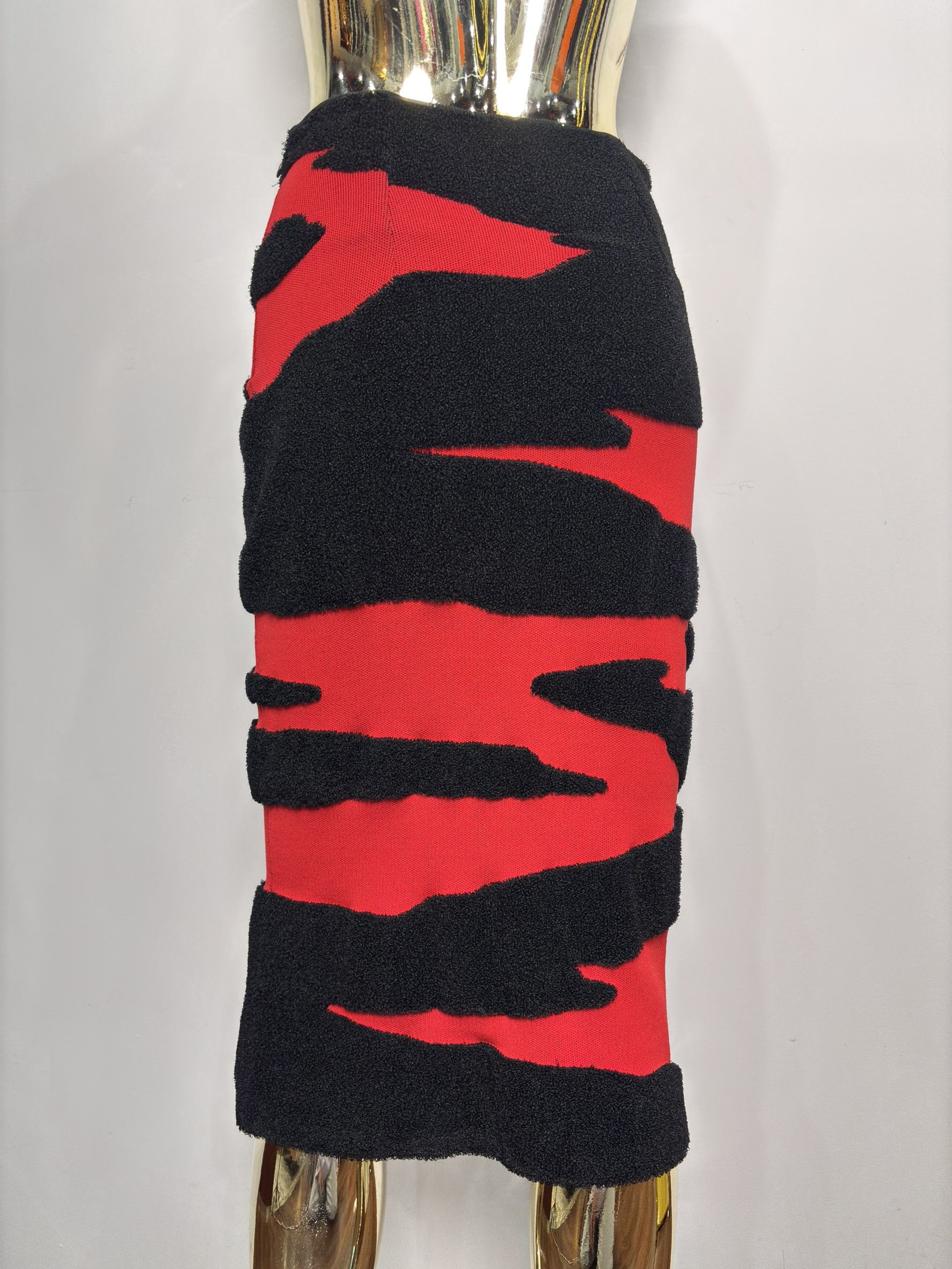 Proenza Schouler Proenza Schouler Red & Black Knit Pencil Skirt Size 28" / US 6 / IT 42 - 7 Thumbnail