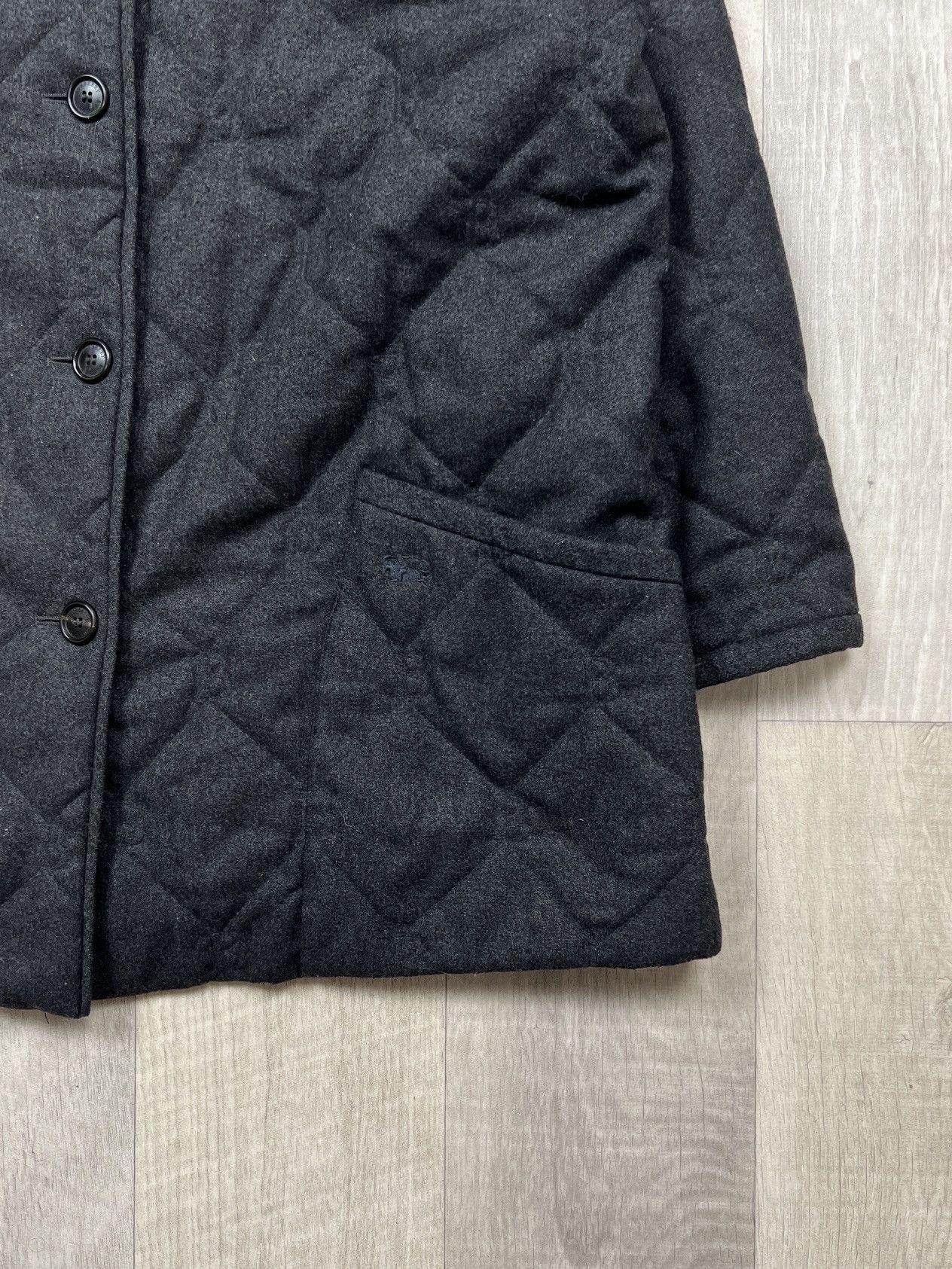 Burberry Burberry Wool Quilted Jacket (Y0287) Size XXL / US 16-18 / IT 52-54 - 2 Thumbnail