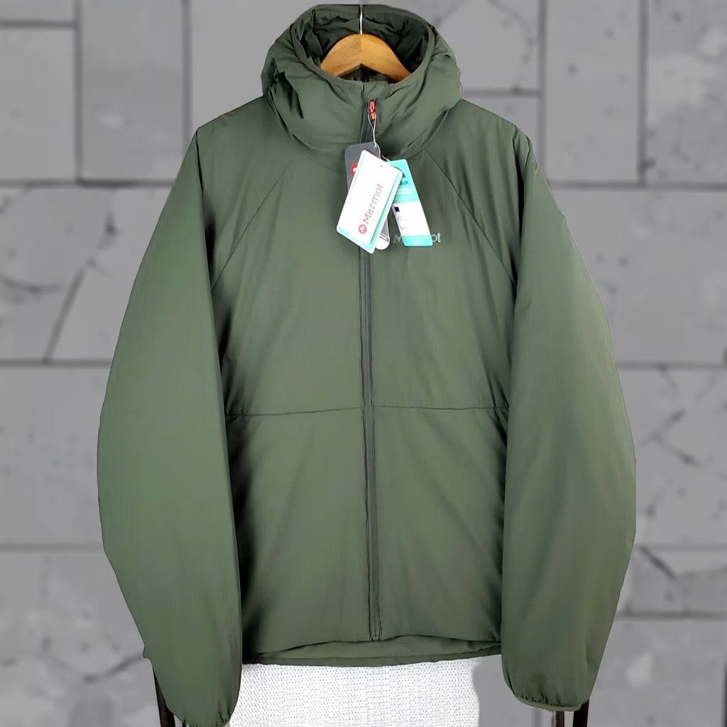 Marmot Marmot Jacket 2XL Hooded Primaloft Silver Insulated Full Zip Nylon Winter Ski Coat Mens Green Od Green Nori Oliv Drab Size US XXL / EU 58 / 5 - 1 Thumbnail