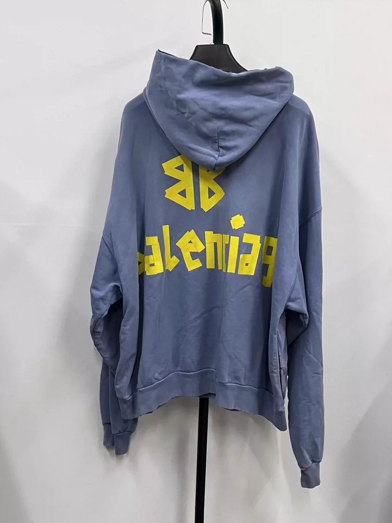 Balenciaga Balenciaga Ripped lettered print hooded sweatshirt Size US S / EU 44-46 / 1 - 2 Thumbnail
