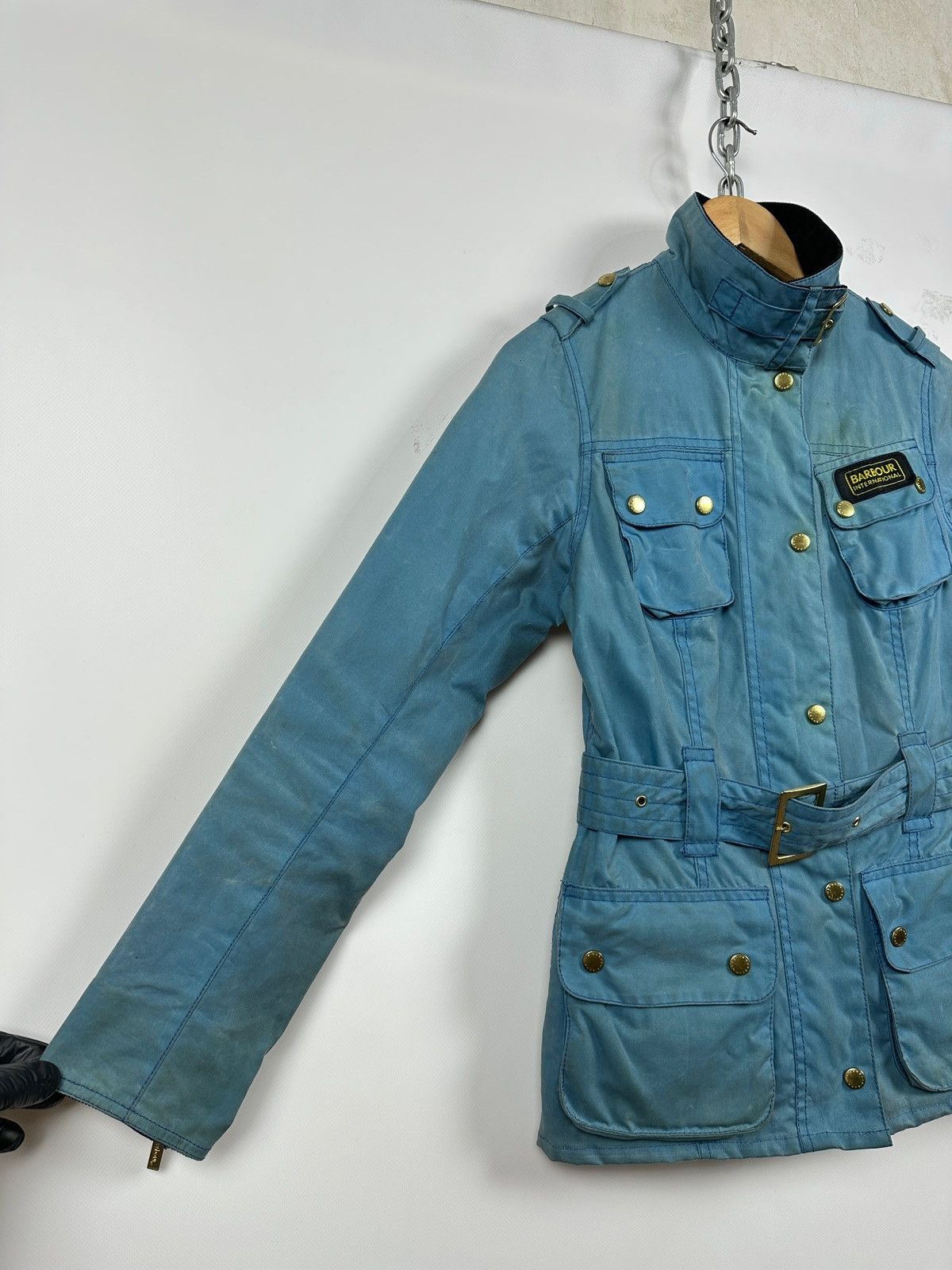 Barbour Vintage Barbour Blue Summer Wax International Coat Jacket Size S / US 4 / IT 40 - 11 Thumbnail