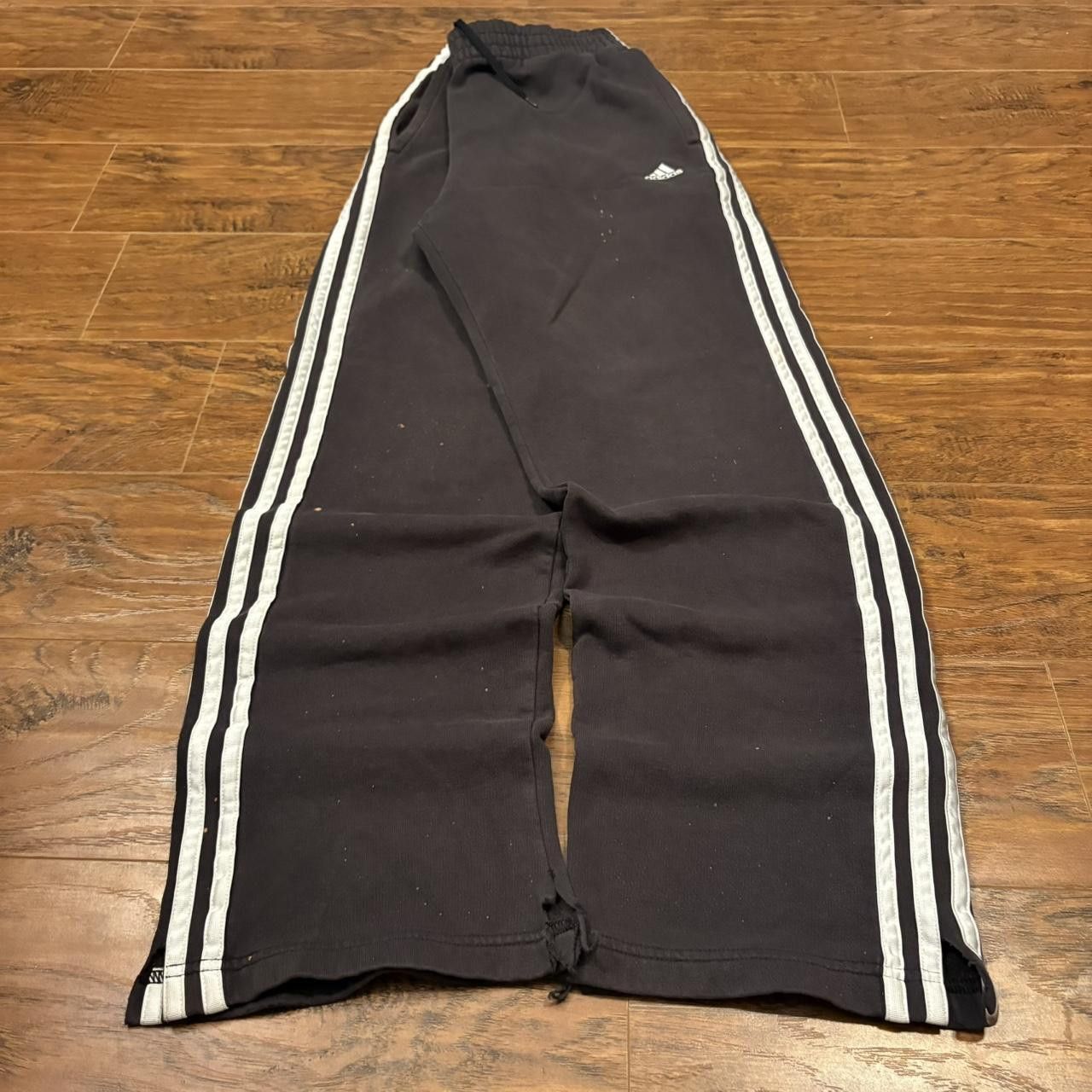 Adidas Crazy Vintage Y2K/2000s Adidas Black Striped Sweatpants! Size US 32 / EU 48 - 1 Thumbnail
