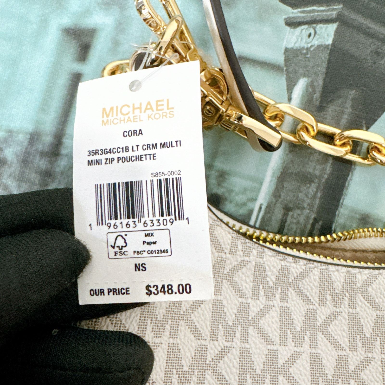 Michael Kors Michael Kors 35R3G4CC1B Cora Extra-Small Signature Logo Size ONE SIZE - 7 Thumbnail