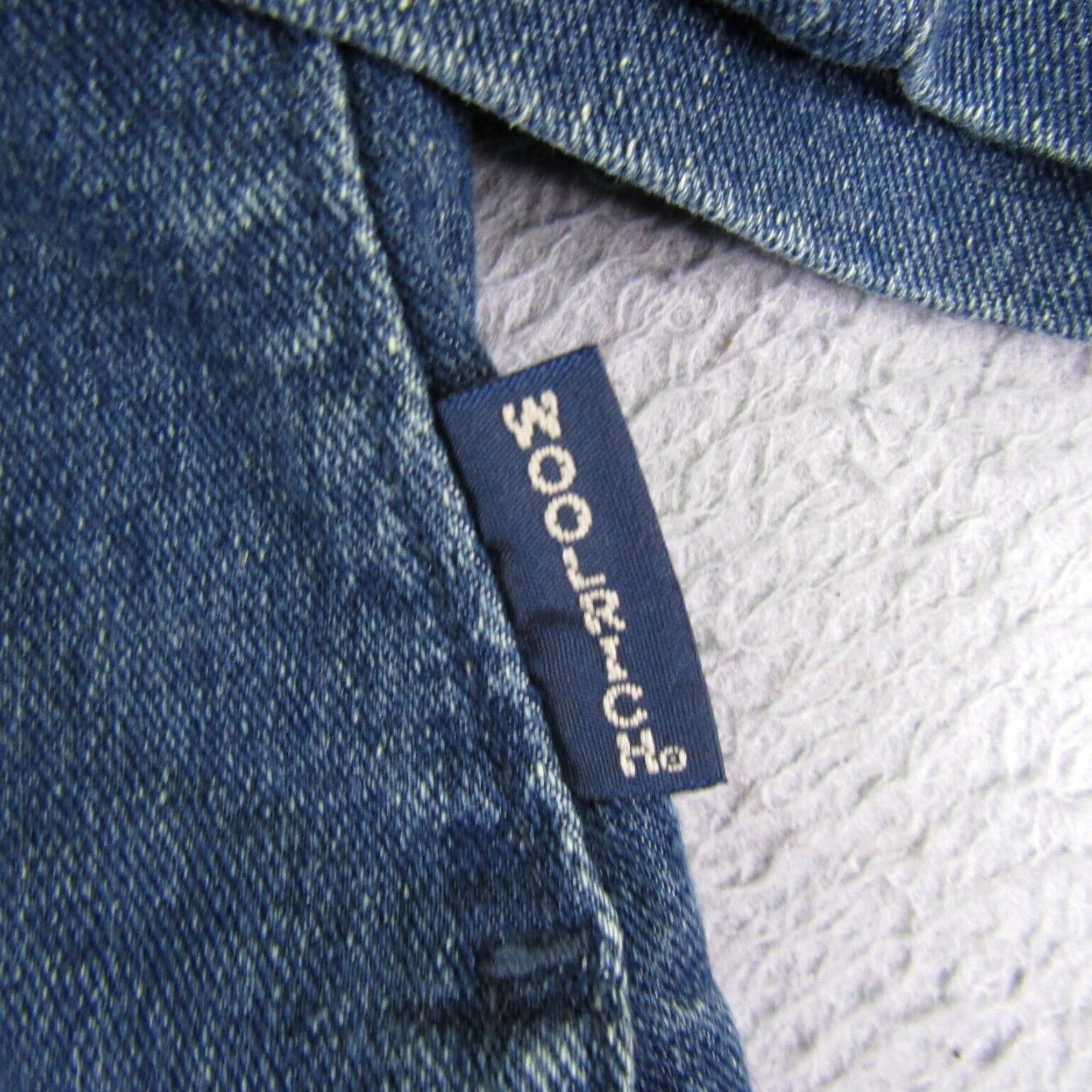 Vintage Woolrich Bomber Jacket Womens Large Blue Denim Cotton Blend Shoulder Pads Outdoor Coat Size 36" / US 14 / IT 50 - 4 Thumbnail