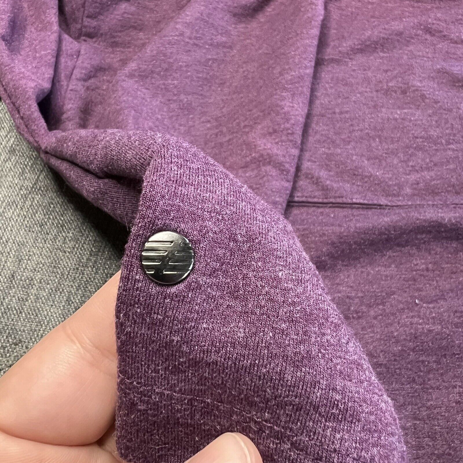 Other Z By Zella Cropped Hoodie M Purple Sweatshirt Pullover Loose Size M / US 6-8 / IT 42-44 - 6 Thumbnail