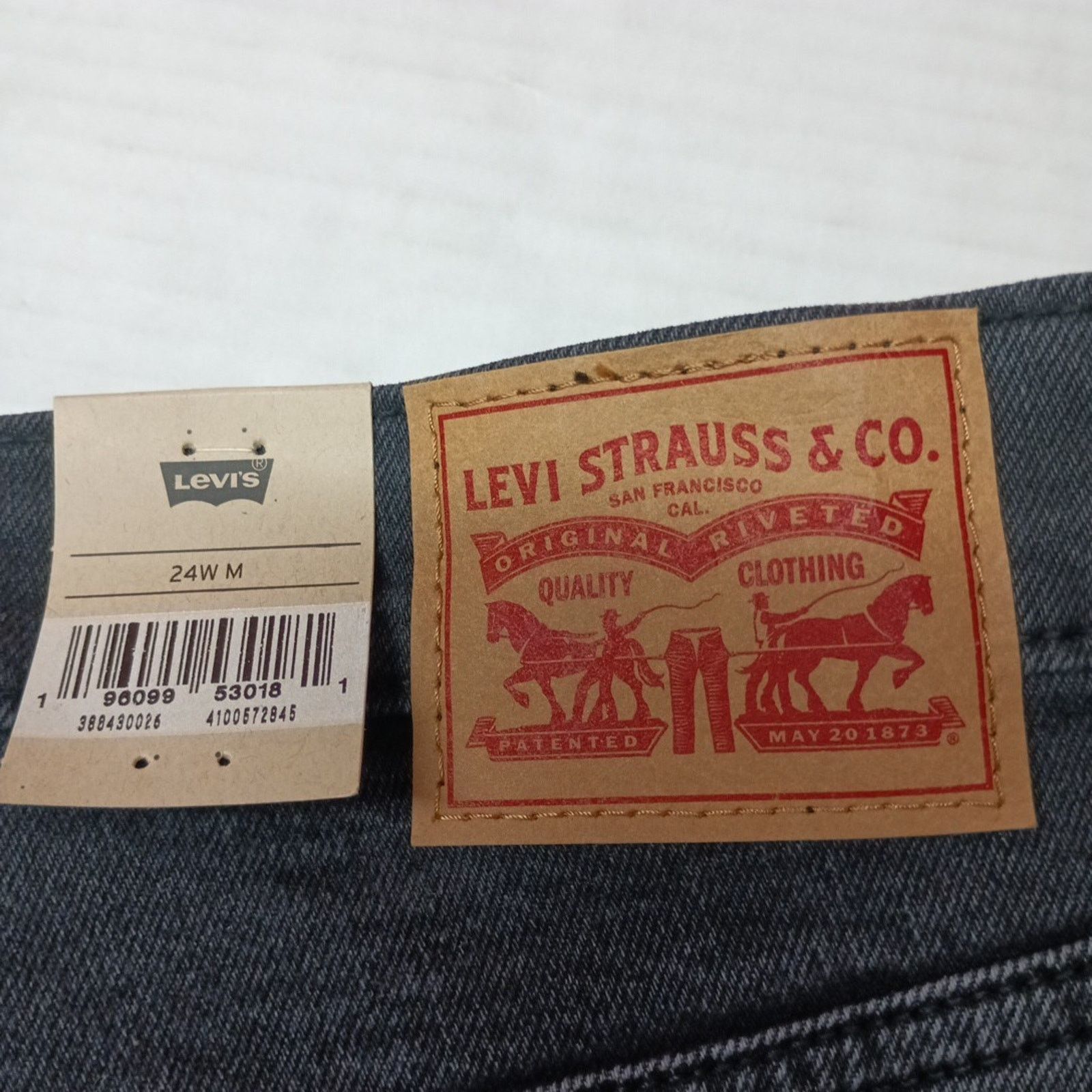 Levi's Levi Strauss Ribcage Straight Button Fly Black Jeans 24W Size 42" / US 20 - 2 Thumbnail
