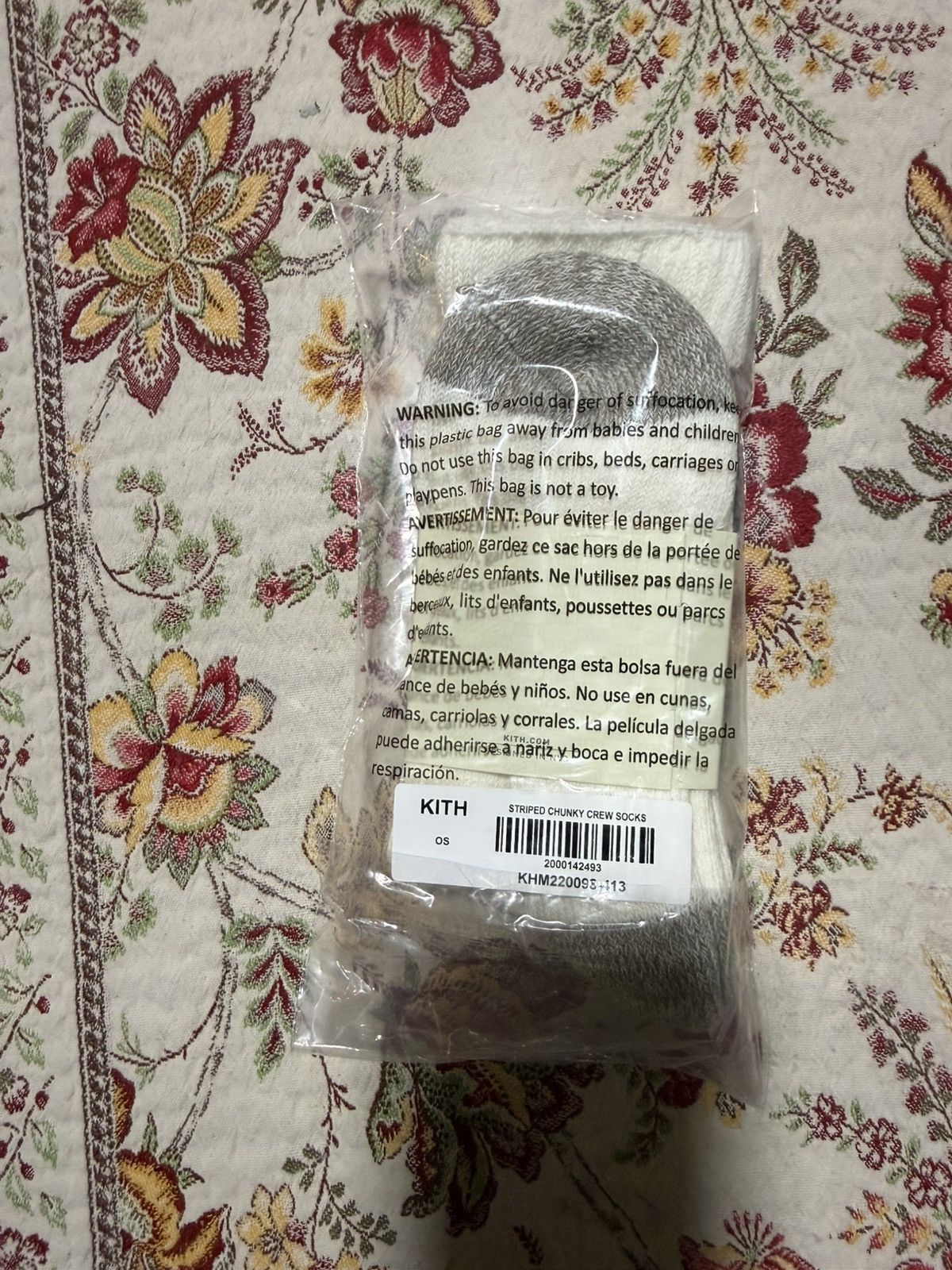 Kith Kith Striped Chunky Crew Socks Nocturnal Script Logo Size ONE SIZE - 5 Thumbnail