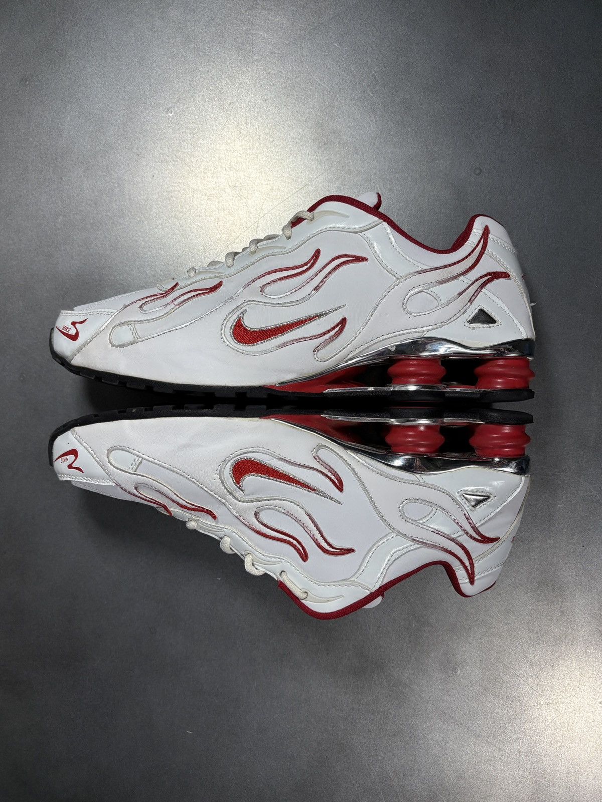 Vintage "Custom" Nike Shox Flames Sneakers "Hand Painted" 1 of Some Size US 11 / EU 44 - 17 Thumbnail