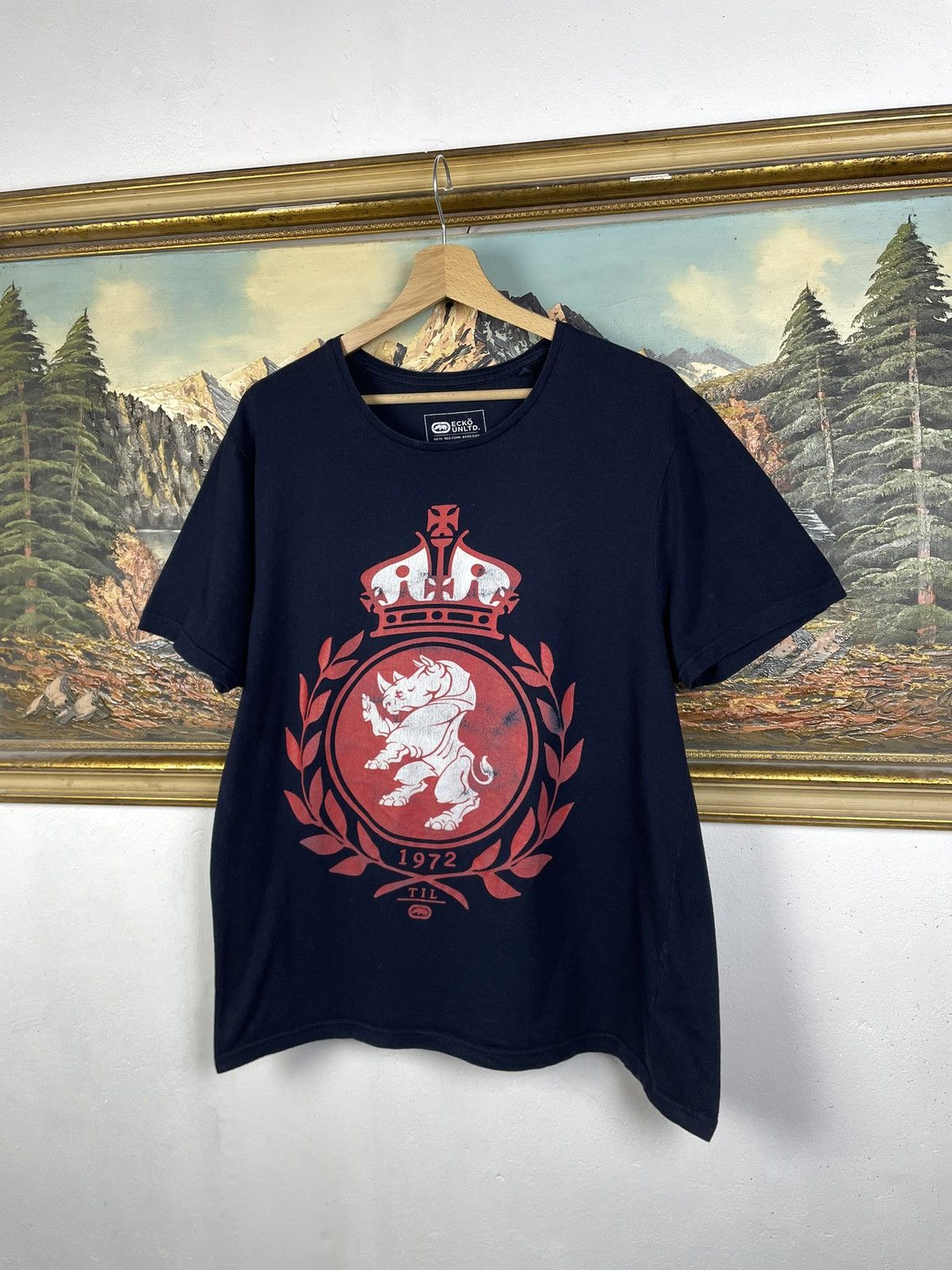 Ecko Unltd. Ecko Untld. Vintage Y2k Navy Tee Skate Swag Hiphop Baggy Size US L / EU 52-54 / 3 - 2 Thumbnail