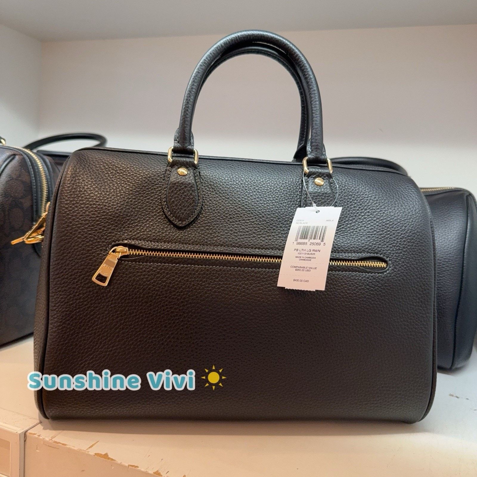 Coach NWT Coach Rowan Large Satchel Bag Crossbody Leather CES11 Size ONE SIZE - 3 Thumbnail