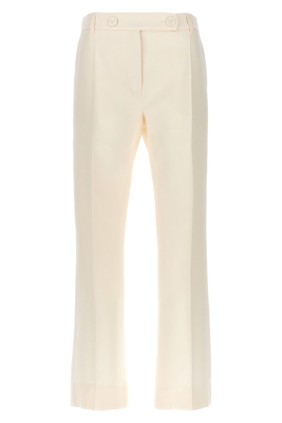 image of Valentino Garavani Crepe Couture Pants in White, Women's (Size 26)