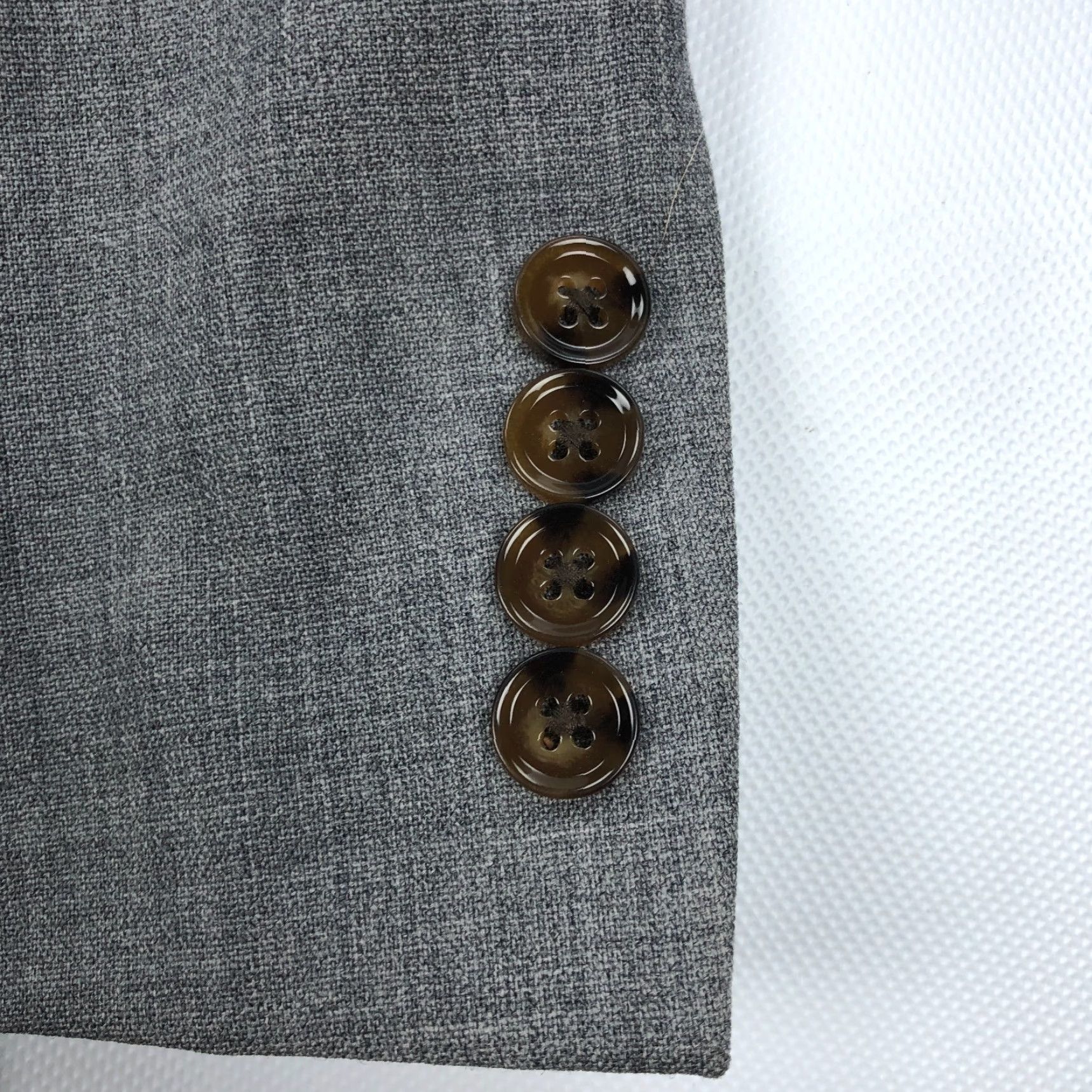 J.Crew J. Crew Blazer 42L Wool Men Notch Lapel Double Vent Check Gray Sport Coat Regular Size 42 Mens Size 42R - 3 Thumbnail