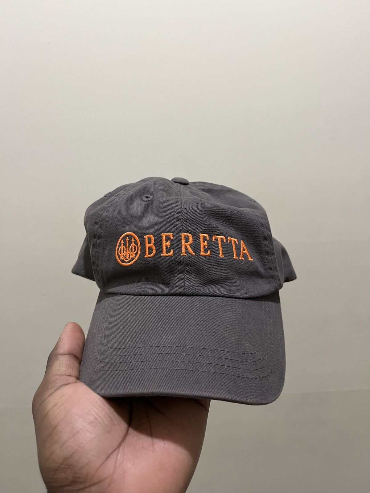 image of Vintage Beretta Gun Strapback Hat in Grey, Men's