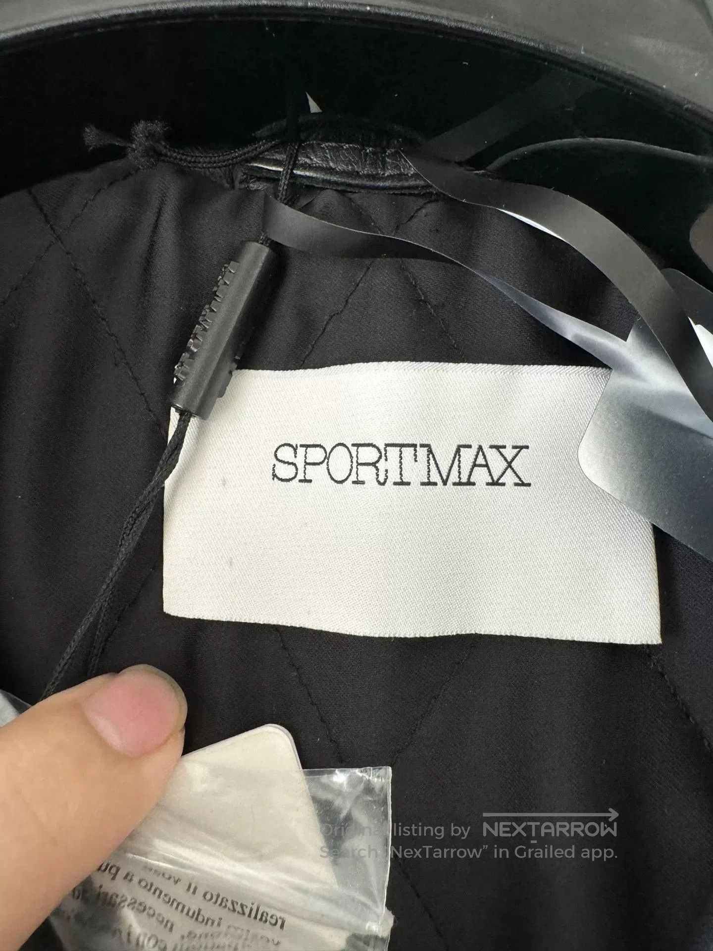 Sportmax SPORTMAX Black Biker Leather Jacket. Size XXS / US 00 / IT 34 - 3 Thumbnail