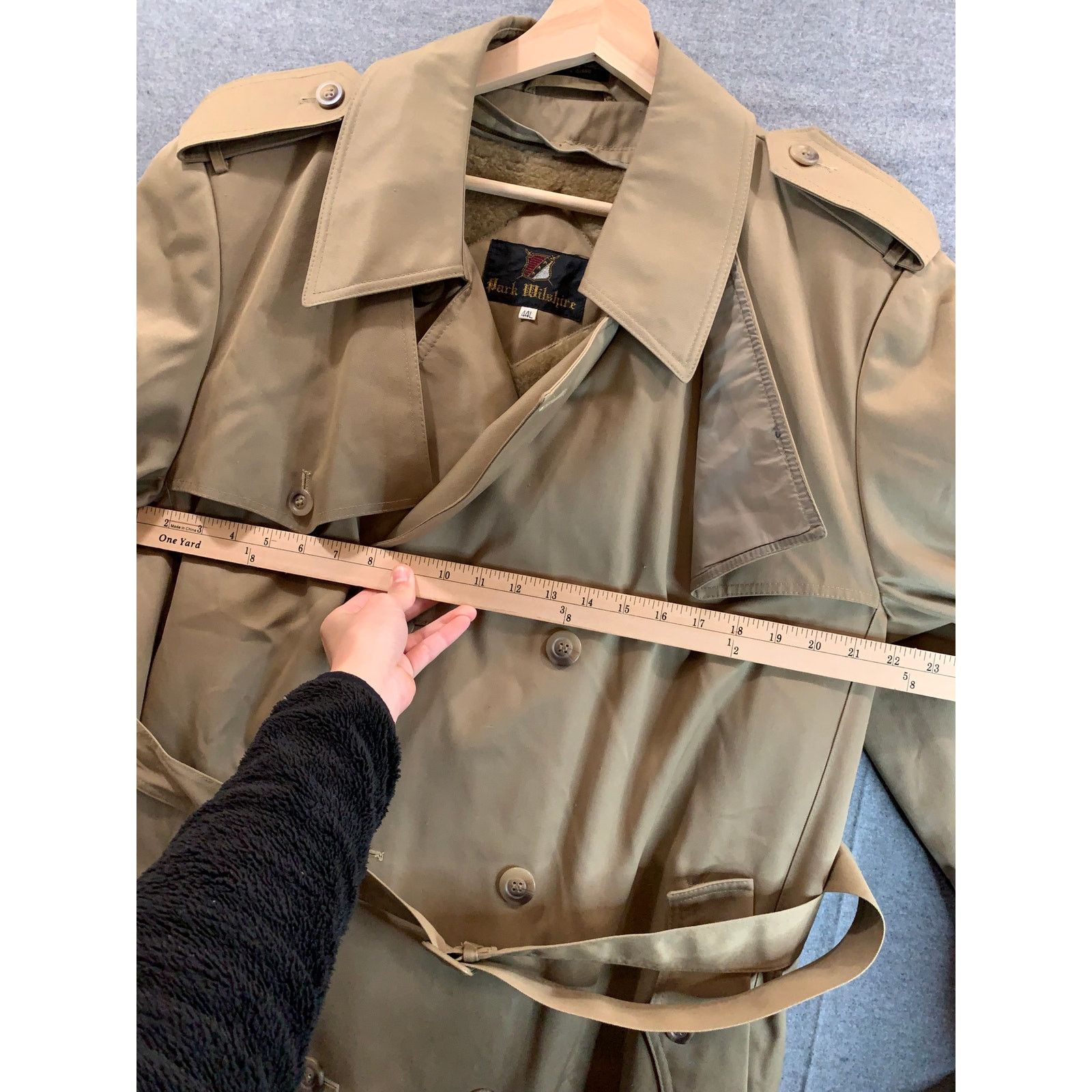 Leather Park Wilshire Trench Coat Womens Size 44L Khaki Size L / US 10 / IT 46 - 4 Thumbnail