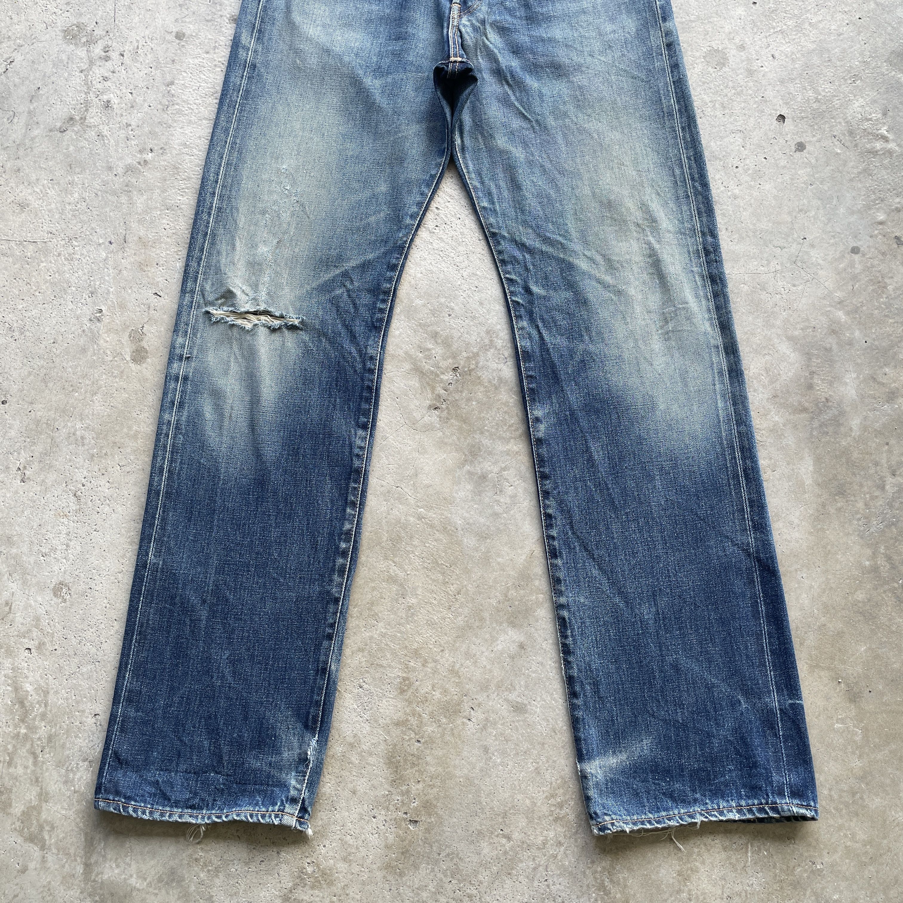 Edwin Vintage Edwin 505sx Distressed Button Fly Selvedge Jeans W30 Size US 30 / EU 46 - 5 Thumbnail