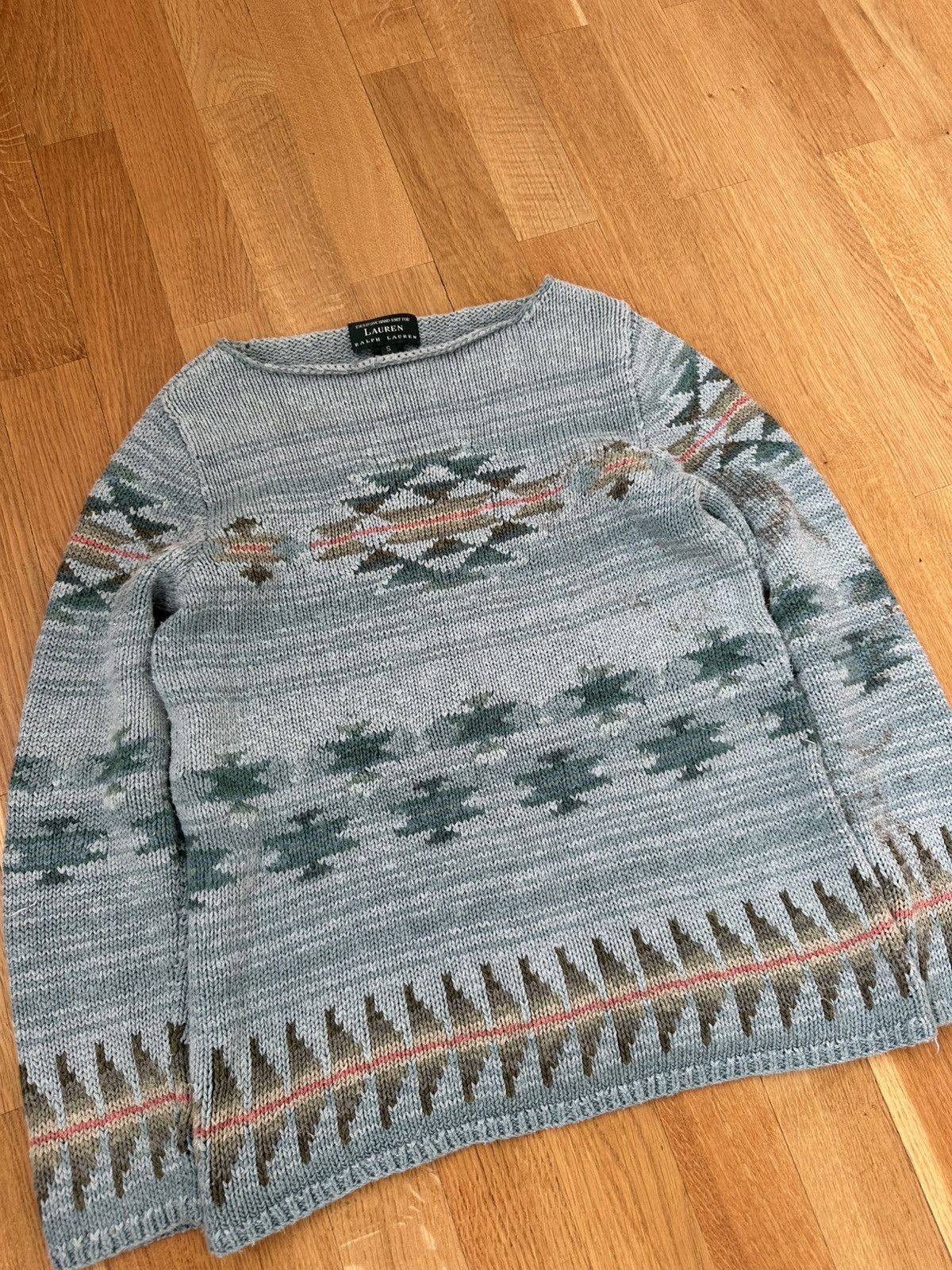 Polo Ralph Lauren Polo Ralph Lauren Hand Knit Aztec Linen Sweater Size US S / EU 44-46 / 1 - 6 Thumbnail