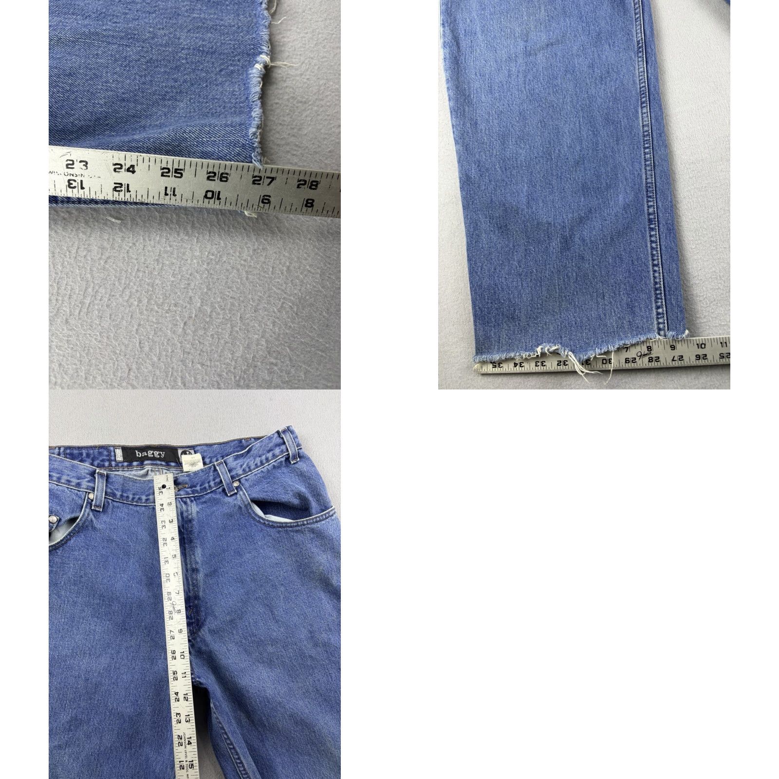 Denime VINTAGE Levi’s Silver Tab Baggy Jeans Men 36x30 Blue Denim 90s Relaxed Straight 32 Inseam 27 Inseam, Medium Wash, Zip Button, Denim, Men Size US 36 / EU 52 - 8 Thumbnail