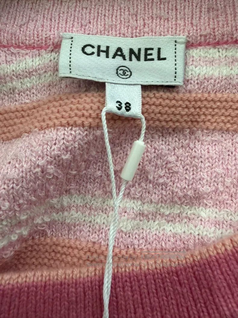 Chanel Chanel Pink towel fabric striped vest Size XS / US 0-2 / IT 36-38 - 4 Thumbnail