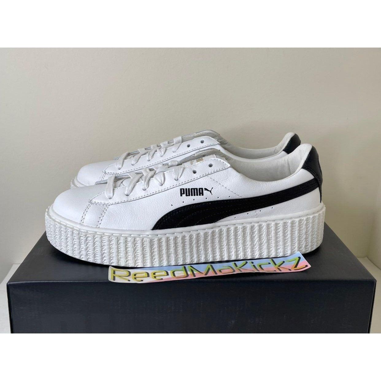 Puma Creeper Rihanna White Leather Womens 8Us Shoes