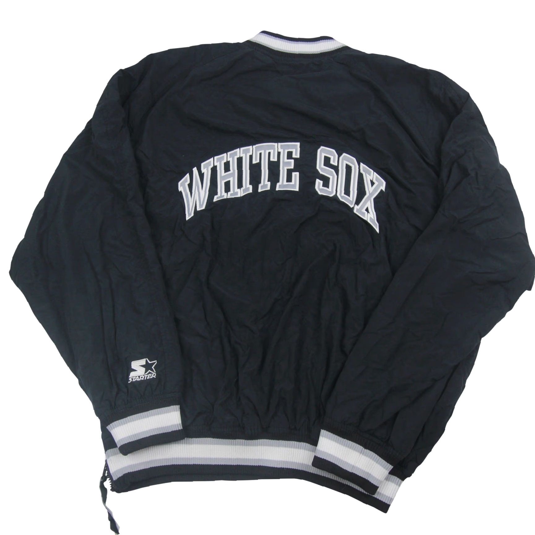Starter VINTAGE Starter Chicago White Sox Mens Large Windbreaker Jacket Black Size US L / EU 52-54 / 3 - 7 Thumbnail