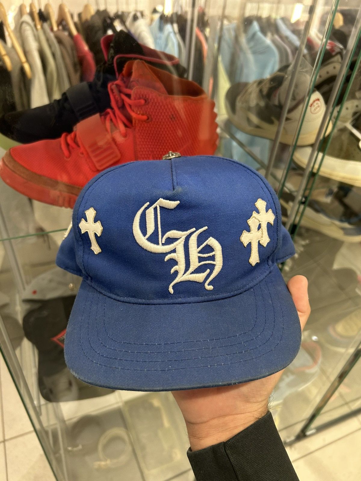 Chrome Hearts Chrome hearts blue cross patch trucker hat Size ONE SIZE - 1 Thumbnail