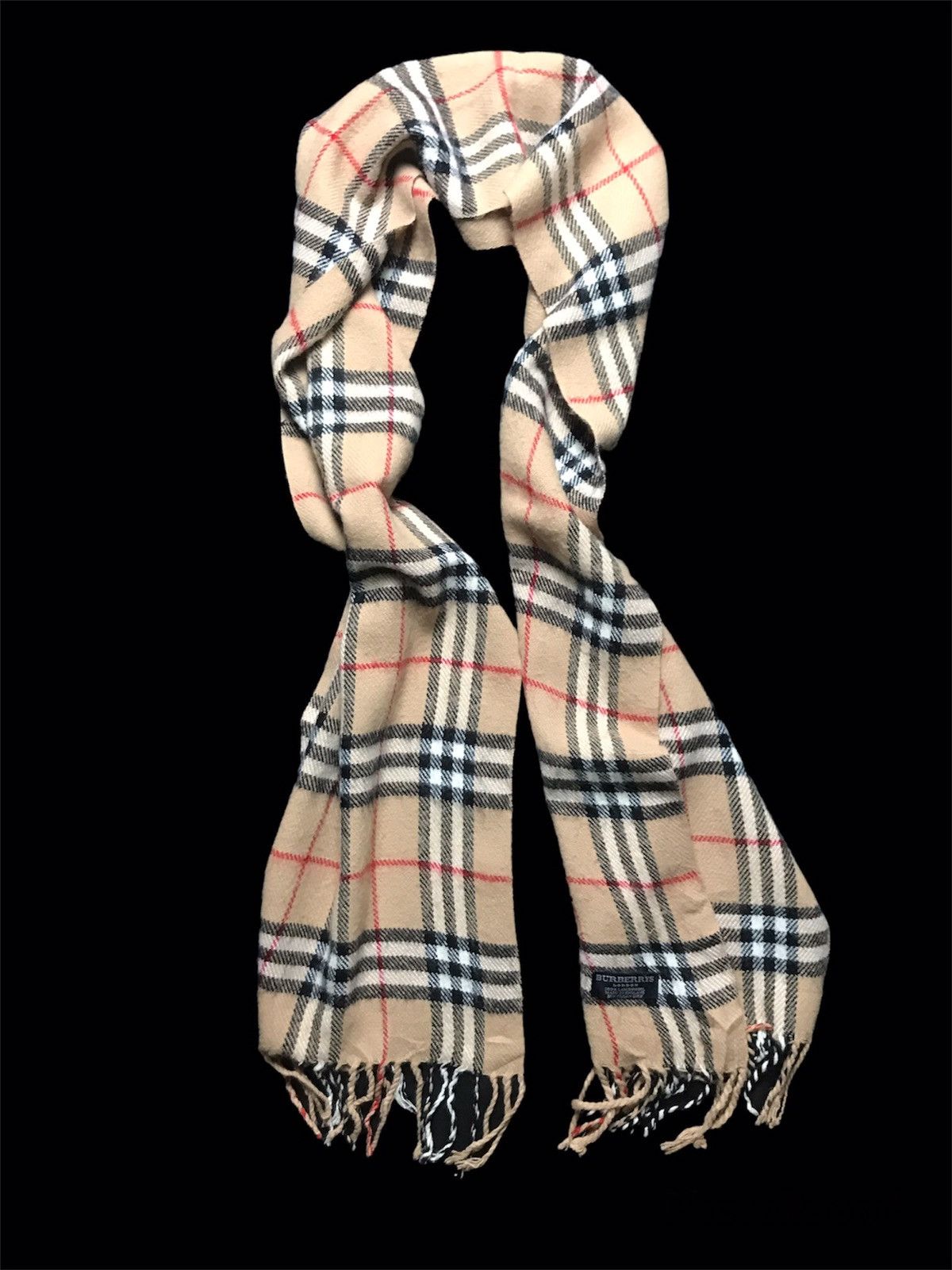 Burberry × Vintage Vintage Burberrys Nova Check Lambswool Scarf/Muffler Size ONE SIZE - 2 Thumbnail