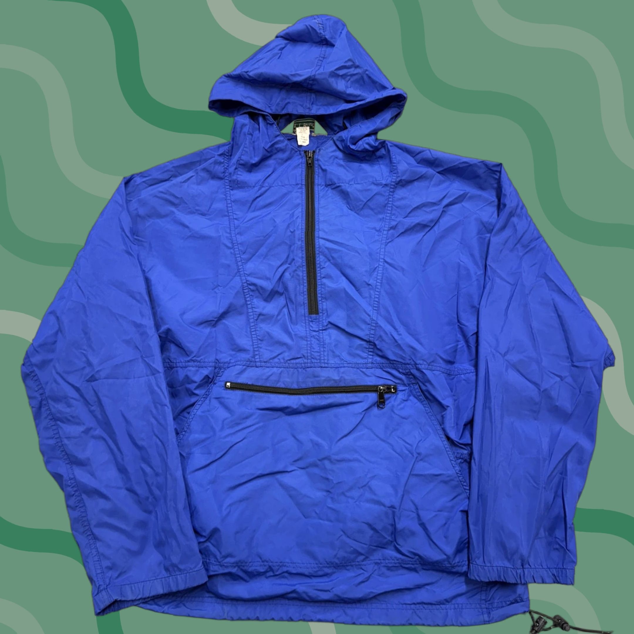 Vintage VINTAGE L.L. Bean Jacket Mens Large Blue Nylon Hooded Anorak Windbreaker 80s Size US L / EU 52-54 / 3 - 1 Thumbnail