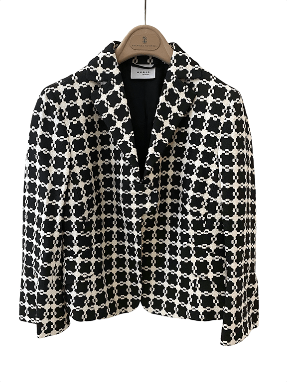 Akris Graphic black and white short blazer Size M / US 6-8 / IT 42-44 - 1 Thumbnail