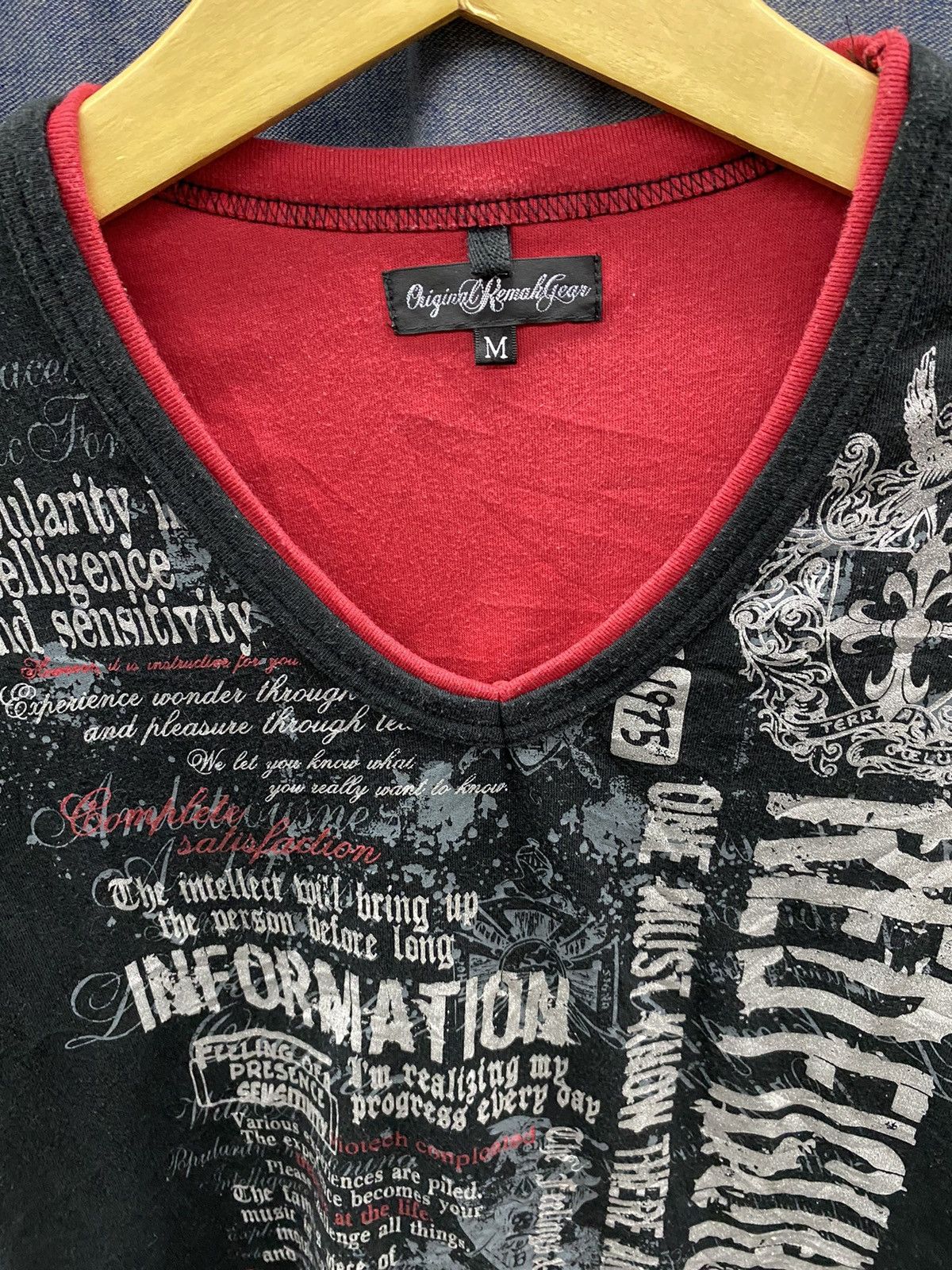If Six Was Nine × Japanese Brand japanese brand poem double layer red figure cross longsleeve Size US M / EU 48-50 / 2 - 4 Thumbnail