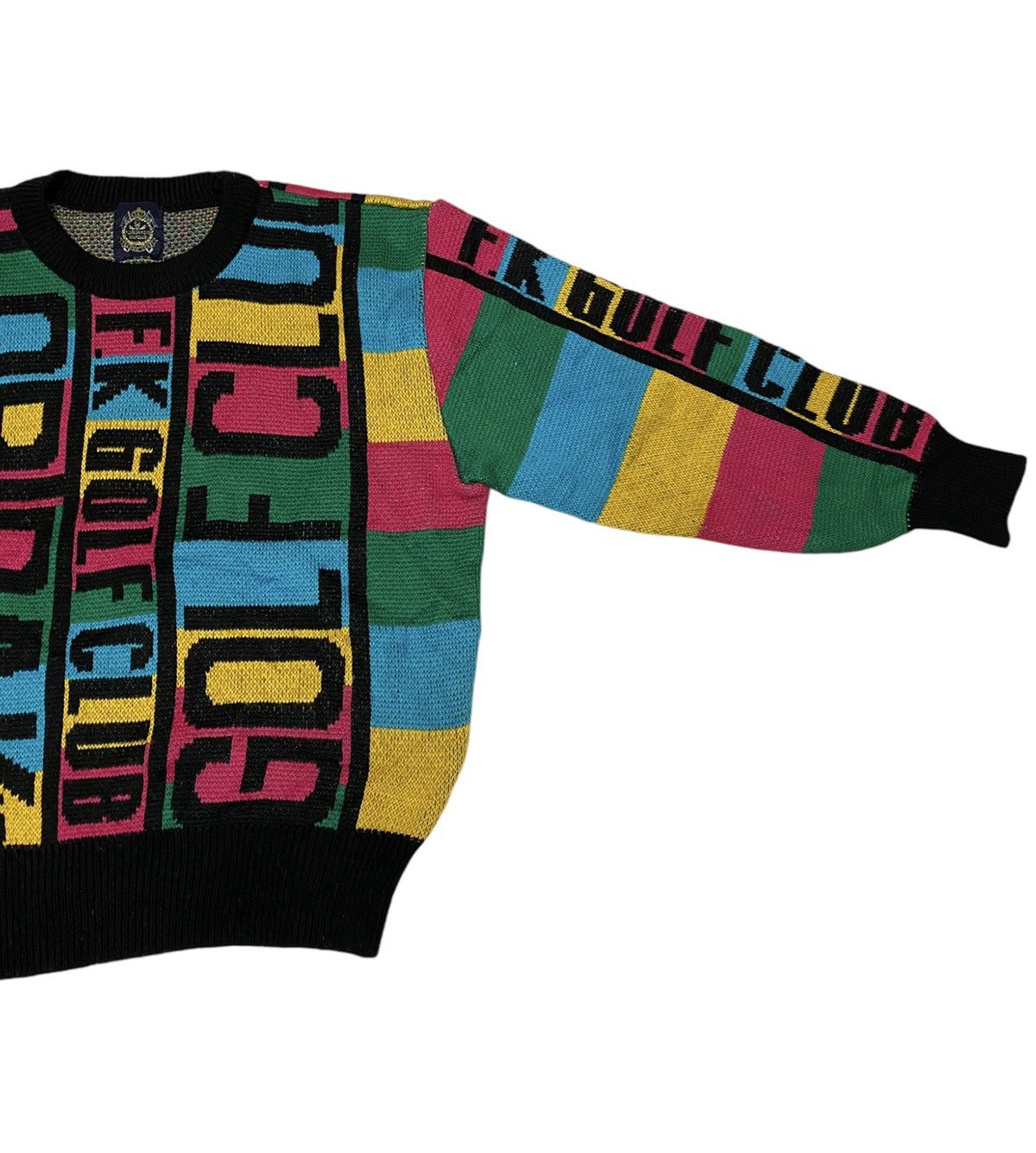 Sports Specialties 🔥 Florida Keys Golf Club Multicolour Block Knit Sweater (C3) Size US M / EU 48-50 / 2 - 3 Thumbnail
