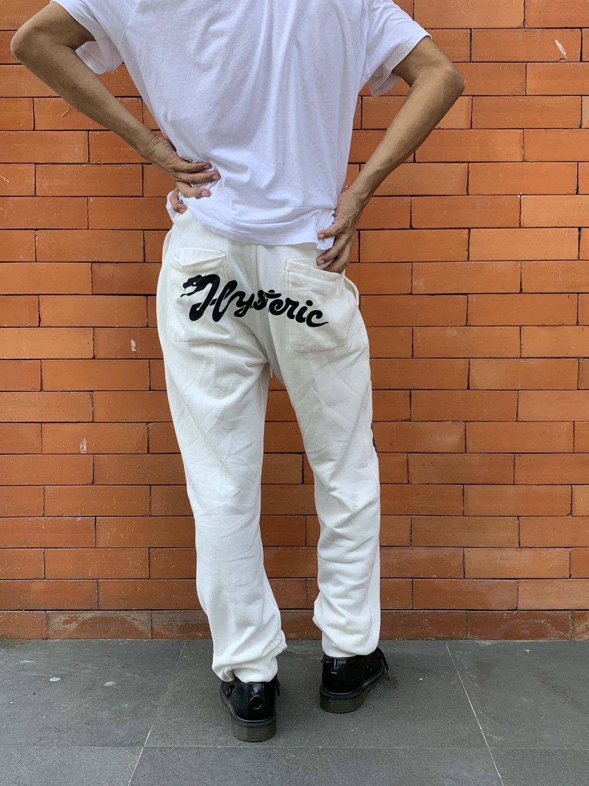 Image of Hysteric Glamour Logo Sweatpants in White, Men's (Size 31)