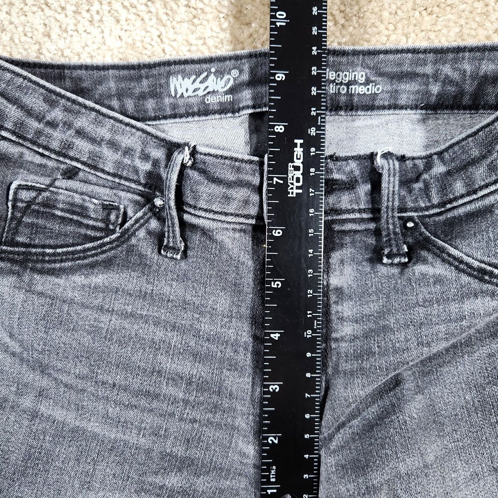 Mossimo Mossimo Jeggings Jeans Women Size 0 Reg Gray Low Rise Super Stretch Moto #52 Size 25" / US 0 / IT 36 - 7 Thumbnail