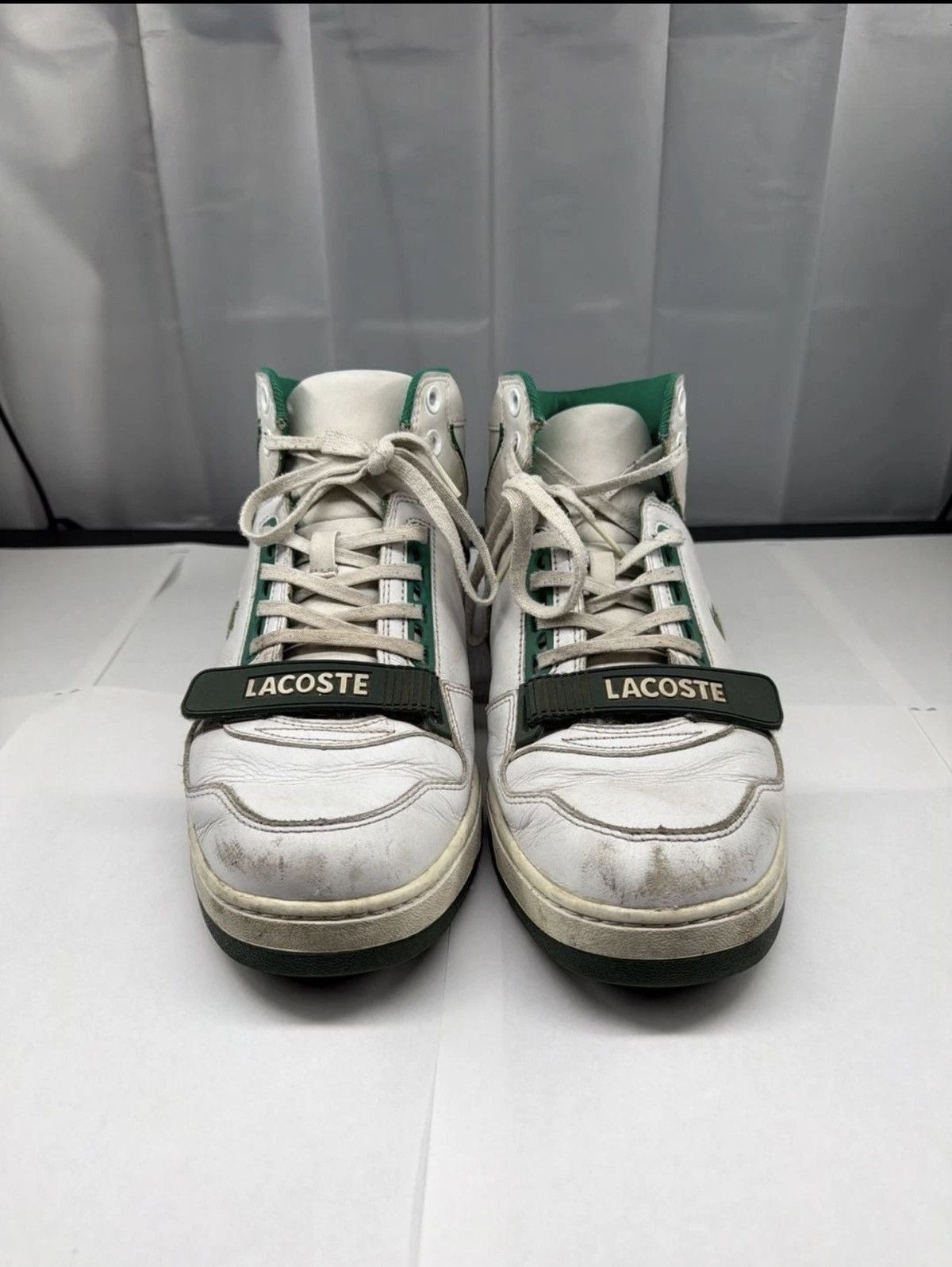 Lacoste Lacoste Missouri Mid White Green Leather High-Top Sneakers Size US 12 / EU 45 - 2 Thumbnail