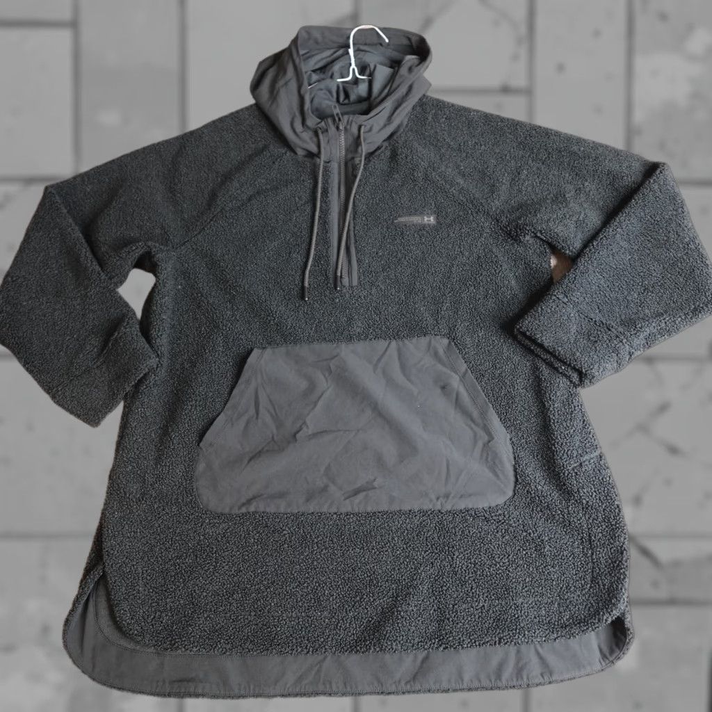 Under Armour Under Armour Womens Jacket L Black Boucle Anorak Hooded Full Zip Activewear Size L / US 10 / IT 46 - 1 Thumbnail