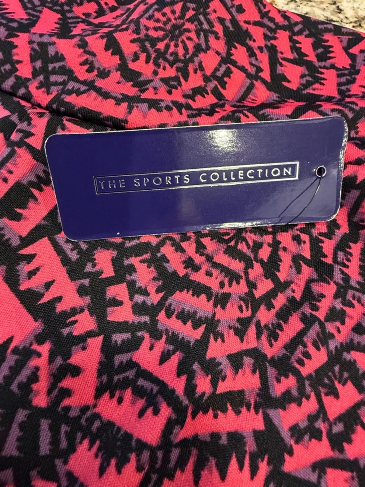 Jean Jera crop leggings web pattern bold pink purple & black XS Size 26" / US 2 / IT 38 - 7 Thumbnail