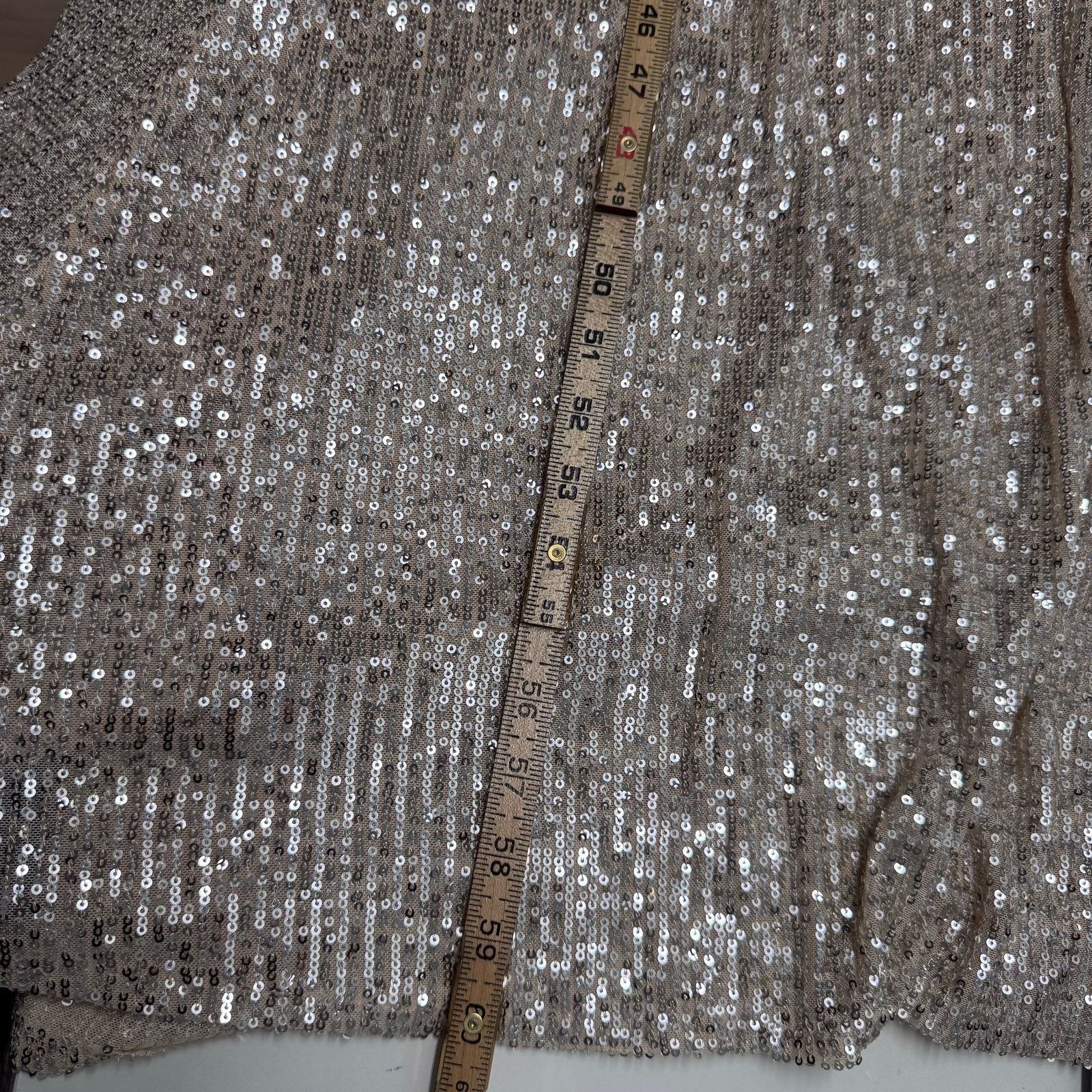 Mac Duggal Mac Duggal Silver Sequin Ruched Long Sleeve Column Gown US 4 Size S / US 4 / IT 40 - 9 Thumbnail