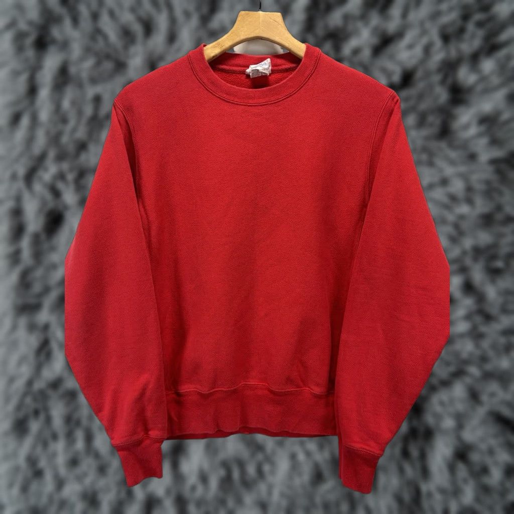 Vintage VINTAGE Champion Reverse Weave Sweatshirt Crew Neck Mens Small Red Cotton Blend Pullover Heavy Reversible 90s Size US S / EU 44-46 / 1 - 1 Thumbnail