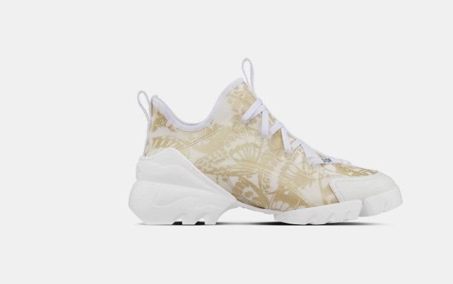Dior o1w1db11224 D-Connect Sneakers in Gold & White Size US 8 / IT 38 - 1 Thumbnail