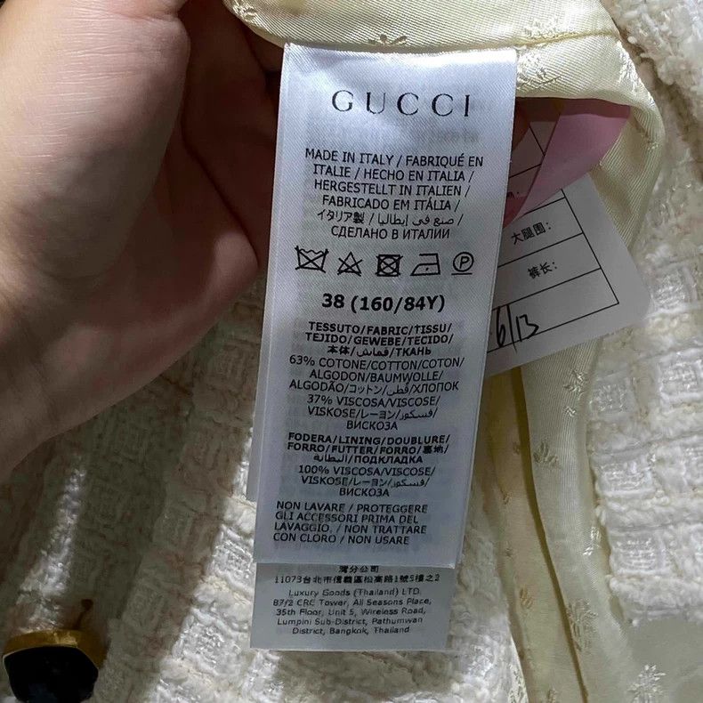 Gucci Gucci Beige checkerboard tweed coat Size XS / US 0-2 / IT 36-38 - 4 Thumbnail