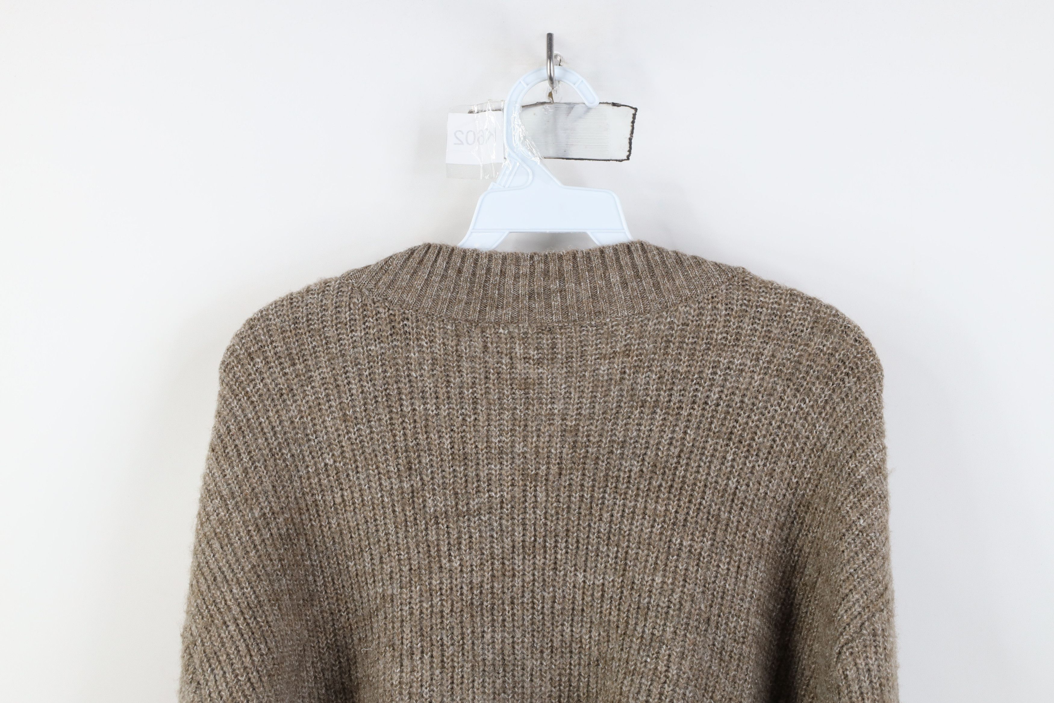 Vintage Vintage 90s Y2K Streetwear Soft Ribbed Knit Sweater Beige Size XXL / US 16-18 / IT 52-54 - 8 Thumbnail