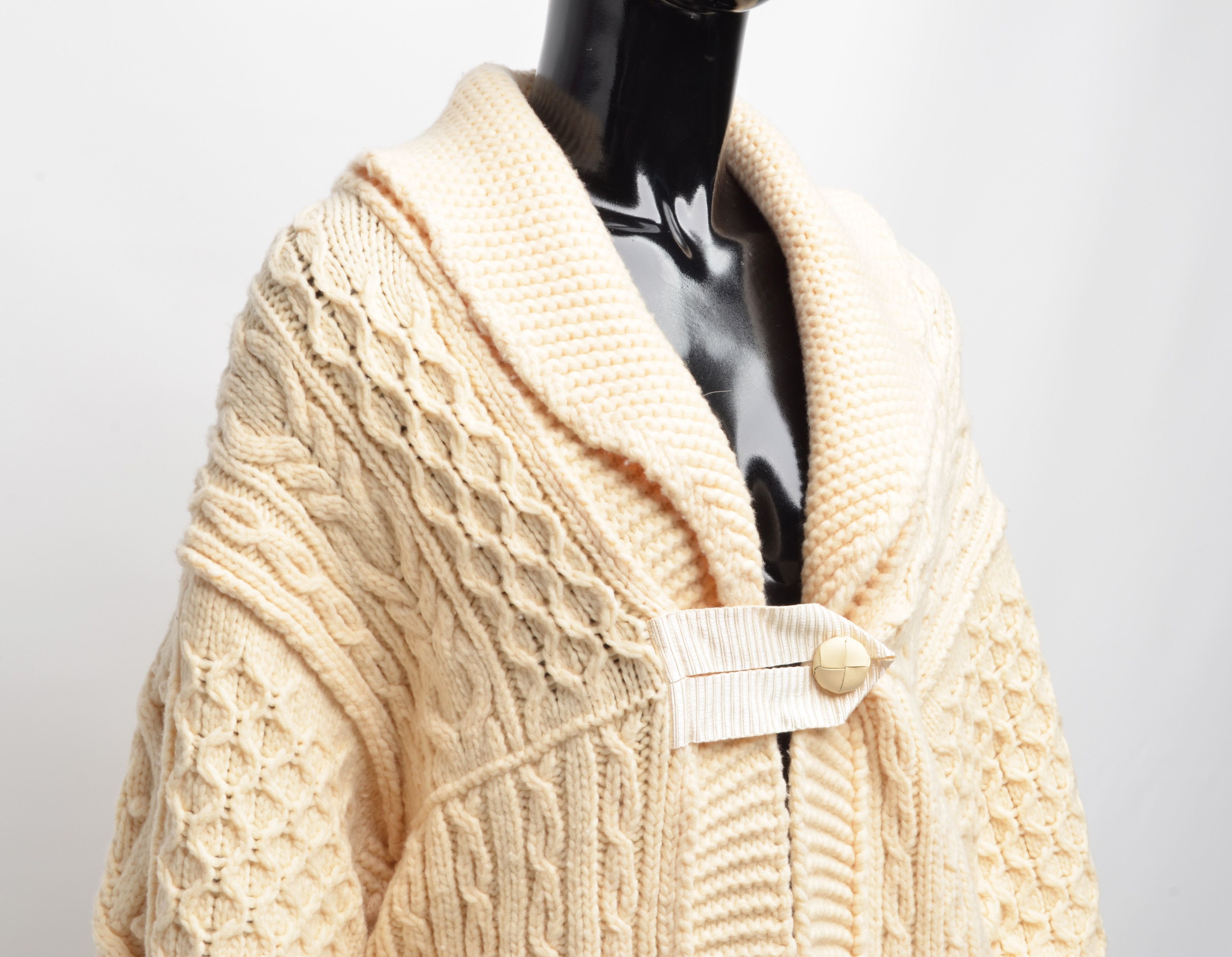 Philosophy di Lorenzo Serafini Philosophy di Lorenzo Serafini Cable Knit Wool Cardigan Size L / US 10 / IT 46 - 4 Thumbnail